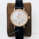 Swiss Copy IWC Portofino Ladies Watch Rose Gold Diamond Bezel